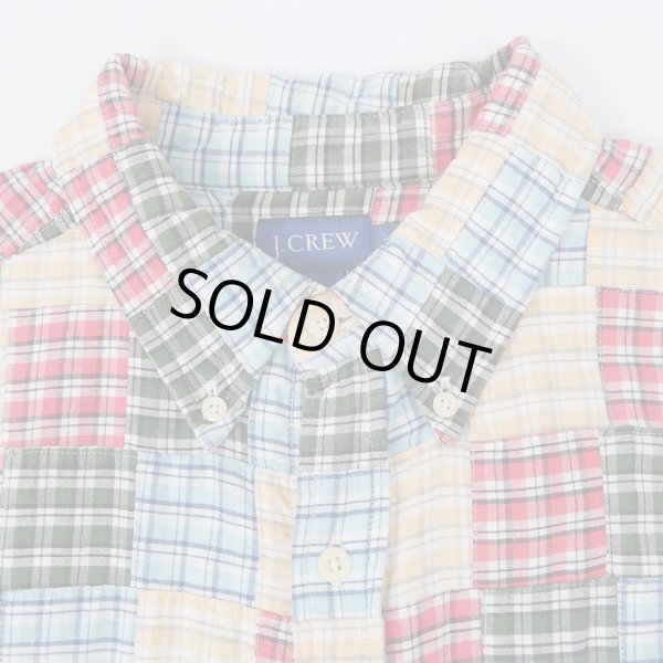 画像3: 00's J.CREW パッチワーク ボタンダウンシャツ (3)