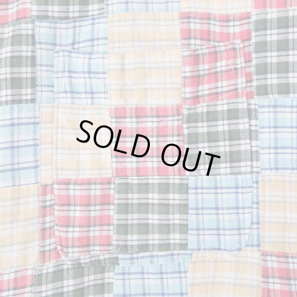 画像4: 00's J.CREW パッチワーク ボタンダウンシャツ (4)
