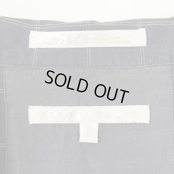 画像2: 90's PERRY ELLIS S/S オープンカラーシャツ "SILK×COTTON" (2)