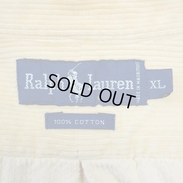 画像2: 90's Polo Ralph Lauren 太畝コーデュロイ ボタンダウンシャツ (2)