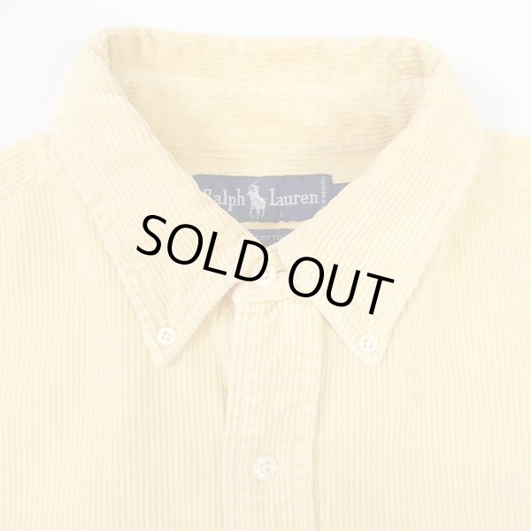 画像3: 90's Polo Ralph Lauren 太畝コーデュロイ ボタンダウンシャツ (3)