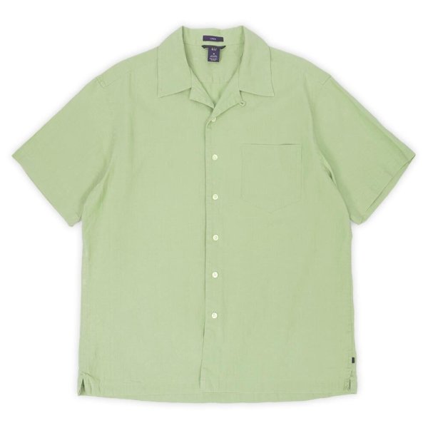 画像1: 00's OLD GAP S/S オープンカラーシャツ "LINEN × COTTTON" (1)