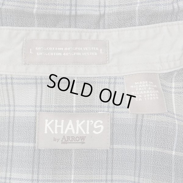 画像2: 90s KHAKI'S by ARROW ボタンダウンシャツ "Gray Plaid" (2)