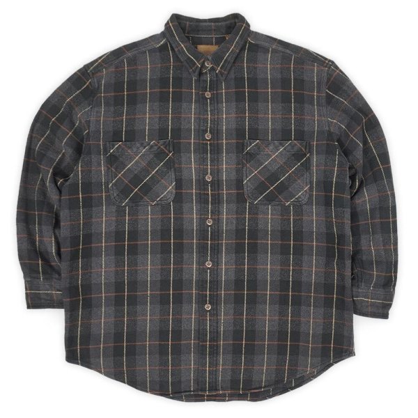 画像1: Late 90's ST JOHN'S BAY ヘビーネルシャツ "Black Plaid" (1)