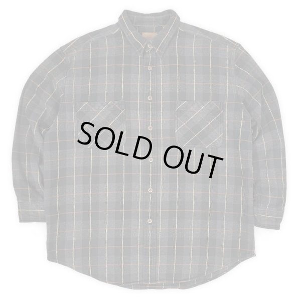 画像1: Late 90's ST JOHN'S BAY ヘビーネルシャツ "Black Plaid" (1)