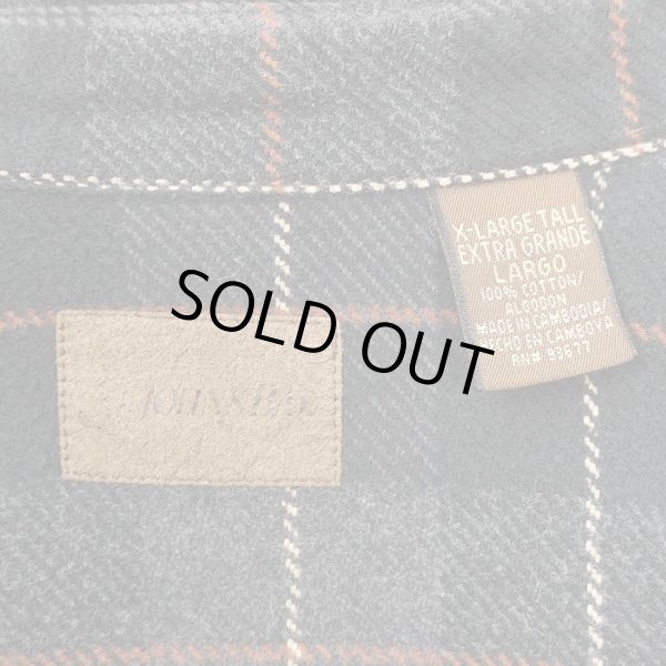 画像2: Late 90's ST JOHN'S BAY ヘビーネルシャツ "Black Plaid" (2)