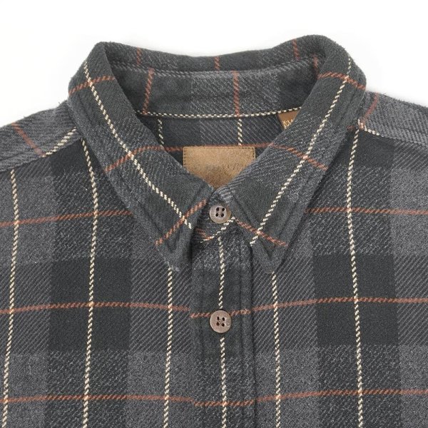 画像3: Late 90's ST JOHN'S BAY ヘビーネルシャツ "Black Plaid" (3)