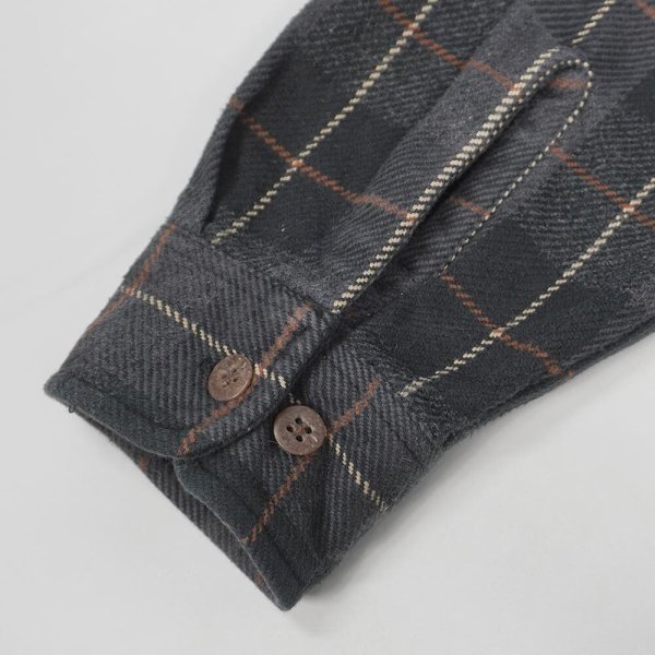 画像4: Late 90's ST JOHN'S BAY ヘビーネルシャツ "Black Plaid" (4)
