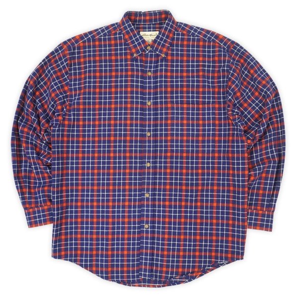 画像1: 90's Eddie Bauer フランネル ボタンダウンシャツ (1)