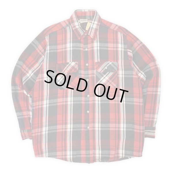 画像1: 90's FIVE BROTHER ヘビーネルシャツ "Red Plaid" (1)