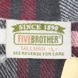 画像2: 90's FIVE BROTHER ヘビーネルシャツ "Red Plaid" (2)