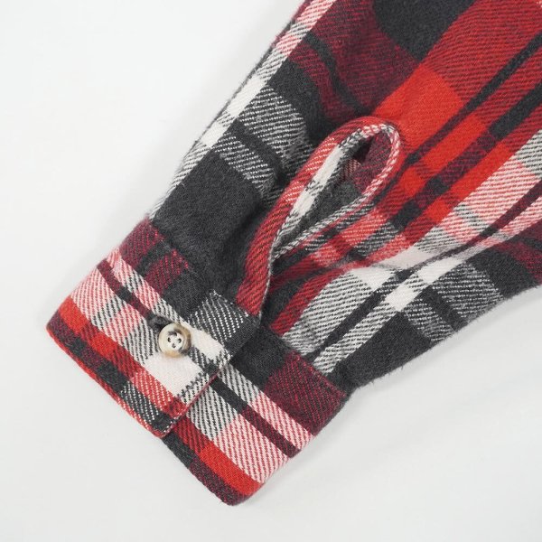 画像4: 90's FIVE BROTHER ヘビーネルシャツ "Red Plaid" (4)