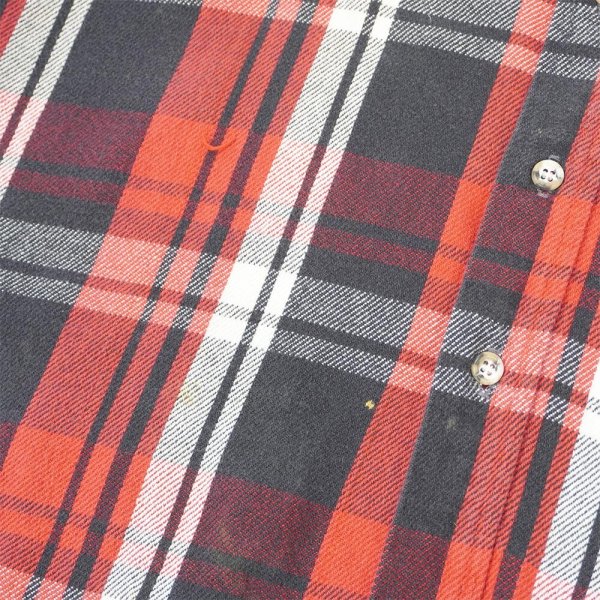 画像5: 90's FIVE BROTHER ヘビーネルシャツ "Red Plaid" (5)