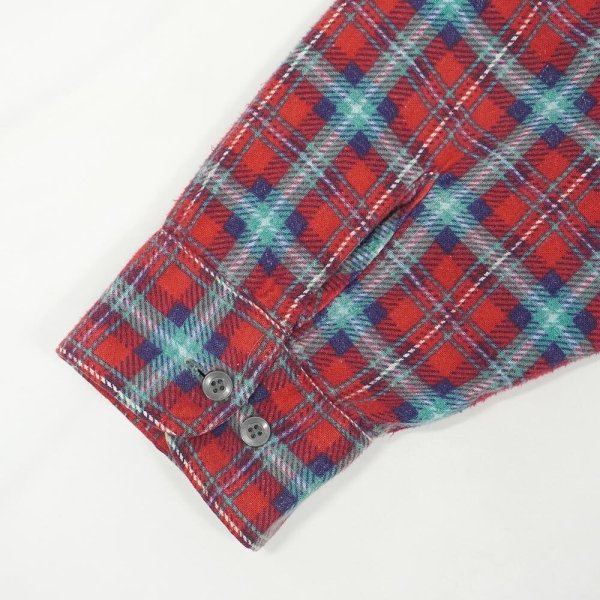 画像4: 80's SAUGATUCK プリントネルシャツ "Red Plaid" (4)