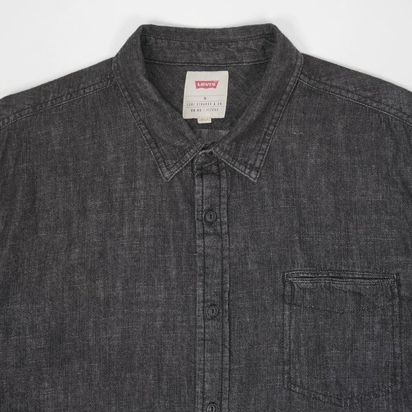 画像3: 00's Levi's 先染めブラックデニムシャツ (3)