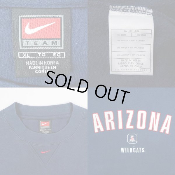 画像3: 00's NIKE スモールスウォッシュロゴ刺繍 スウェット "ARIZONA WILDCATS" (3)