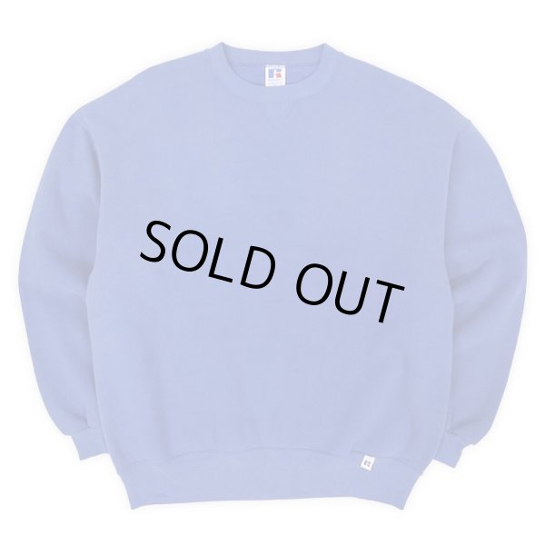 画像1: 90's RUSSELL 前V ブランクスウェット "MADE IN USA / BLUE" (1)