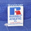 画像2: 90's RUSSELL 前V ブランクスウェット "MADE IN USA / BLUE" (2)