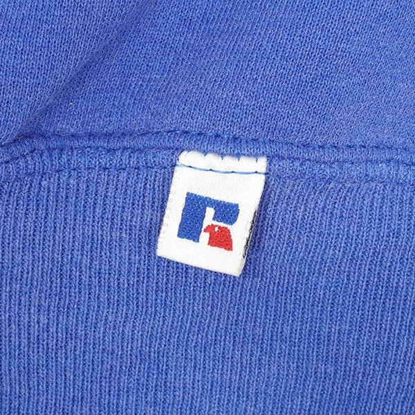 画像3: 90's RUSSELL 前V ブランクスウェット "MADE IN USA / BLUE" (3)