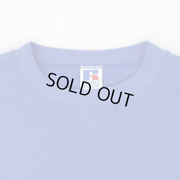 画像4: 90's RUSSELL 前V ブランクスウェット "MADE IN USA / BLUE" (4)