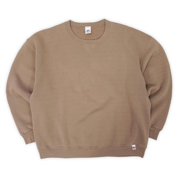 画像1: 00's RUSSELL 前V ブランクスウェット "LIGHT BROWN" (1)