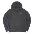 画像1: 00's NIKE スウォッシュロゴ刺繍 スウェットパーカー "FADE BLACK" (1)