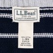 画像2: 00's L.L.Bean ボーダー柄 ハーフジップ コットンニット (2)