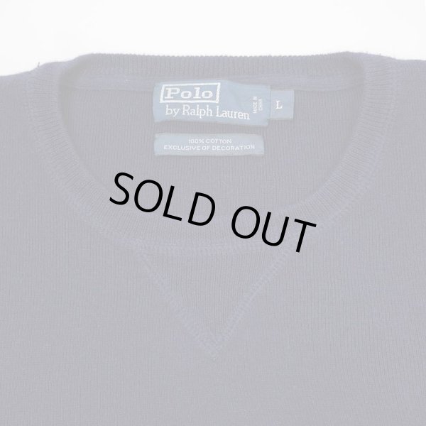 画像4: 00's Polo Ralph Lauren コットンニット "Navy" (4)