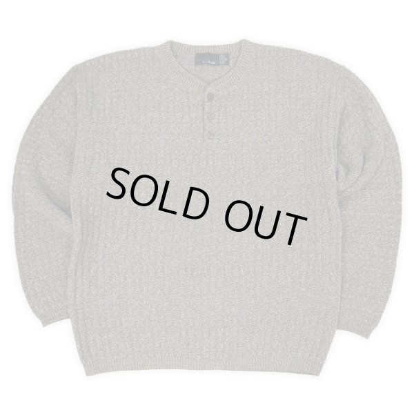 画像1: 90's BILL BLASS ヘンリーネック コットンニット "MADE IN USA" (1)