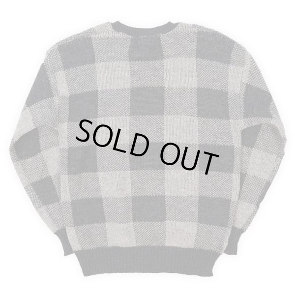 画像2: 70's ABERCROMBIE&FITCH ブロックチェック柄 ウールニット "MADE IN USA" (2)