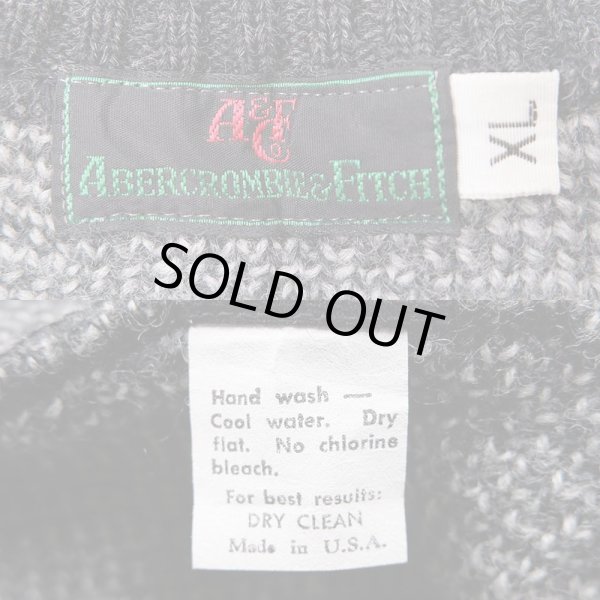 画像3: 70's ABERCROMBIE&FITCH ブロックチェック柄 ウールニット "MADE IN USA" (3)