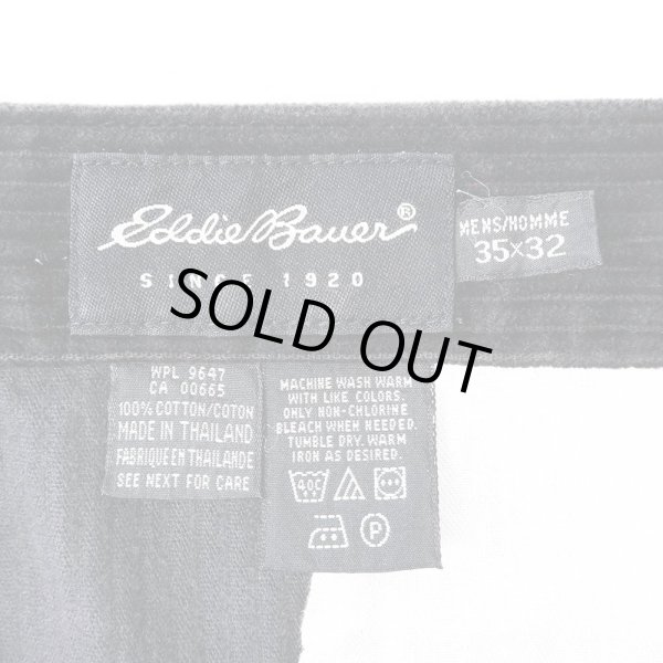画像3: 90-00's Eddie Bauer 2タック 太畝コーデュロイトラウザー “BLACK” (3)
