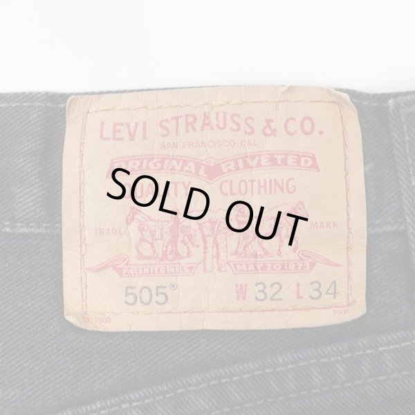 画像3: 00's Levi's 505 ブラックデニムパンツ "MADE IN CANADA / W32 L34" (3)