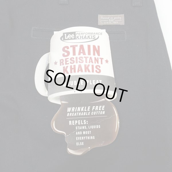 画像3: Early 00's Lee 2タック チノトラウザー "DEADSTOCK / W34 L32 / BLACK" (3)