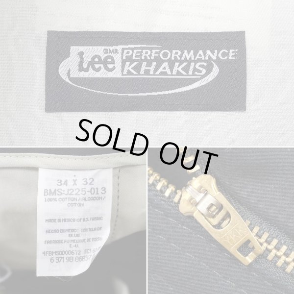 画像4: Early 00's Lee 2タック チノトラウザー "DEADSTOCK / W34 L32 / BLACK" (4)