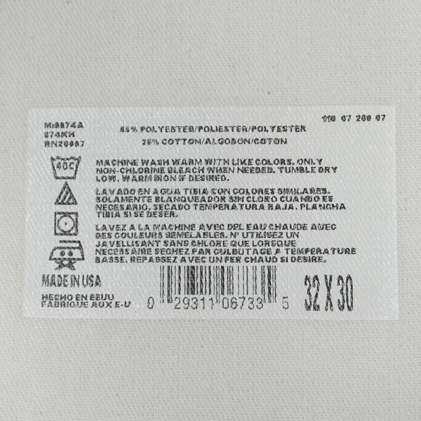 画像3: 90's Dickies 874 ワークパンツ "MADE IN USA / W32 L30 / KHAKI" (3)