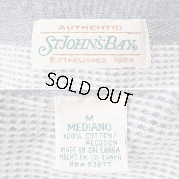 画像2: 90's St John's BAY ヘンリーネック カットソー "DEADSTOCK / GRAY × WHITE" (2)