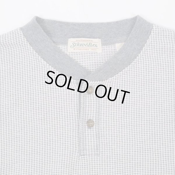 画像4: 90's St John's BAY ヘンリーネック カットソー "DEADSTOCK / GRAY × WHITE" (4)