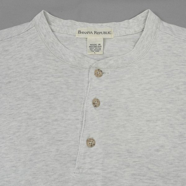 画像3: 90's Banana Republic L/S ヘンリーネック カットソー (3)