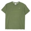 画像1: 00's NIKE スウォッシュロゴ刺繍 Tシャツ "OLIVE" (1)