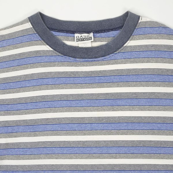 画像3: 90's BASIC EDITIONS マルチボーダーTシャツ (3)