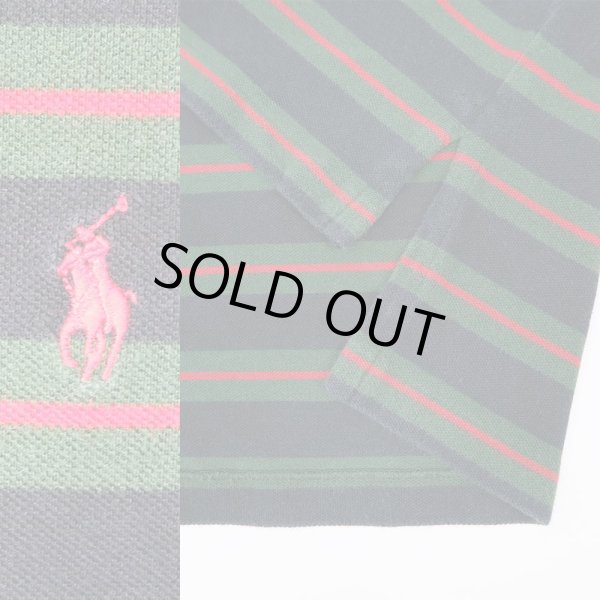 画像3: 90's Polo Ralph Lauren マルチボーダー柄 ポロシャツ “BLACK BASE” (3)