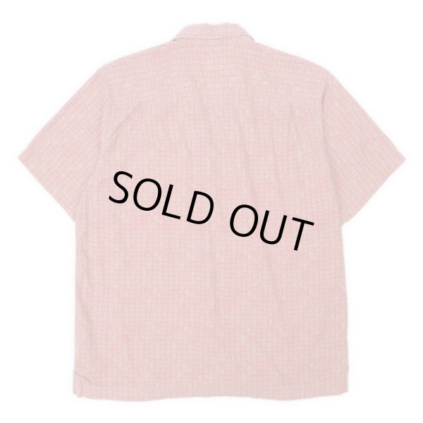 画像2: 00's L.L.Bean 総柄 オープンカラーシャツ "RED" (2)