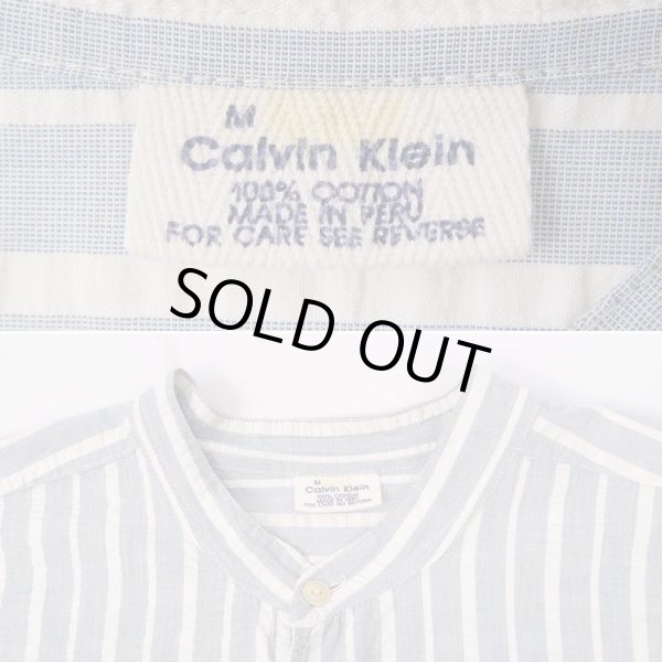 画像2: 90's Calvin Klein バンドカラー プルオーバーシャツ (2)