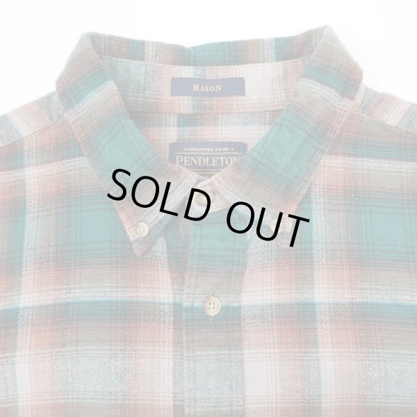 画像3: 00's Pendleton フランネル ボタンダウンシャツ "MASON / Green Omble Plaid" (3)
