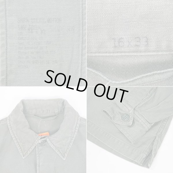 画像3: 50's USAF コットンサテン ユーティリティーシャツ "size 16×33" (3)