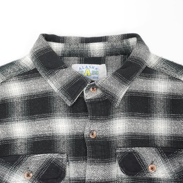 画像3: 00's ALASKA 1959 ヘビーネルシャツ "Ombre Plaid" (3)