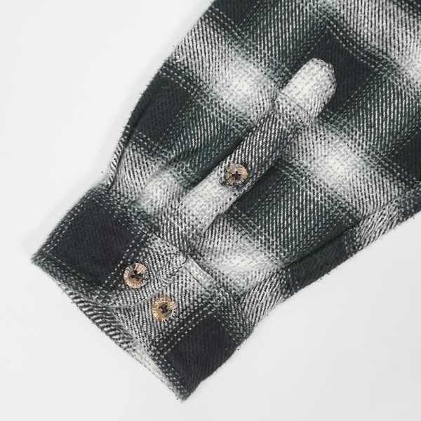 画像4: 00's ALASKA 1959 ヘビーネルシャツ "Ombre Plaid" (4)