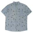 画像1: 00's Woolrich S/S 総柄 ボタンダウンシャツ (1)