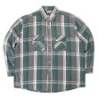 画像1: 90's FIVE BROTHER ヘビーネルシャツ "Green Plaid" (1)